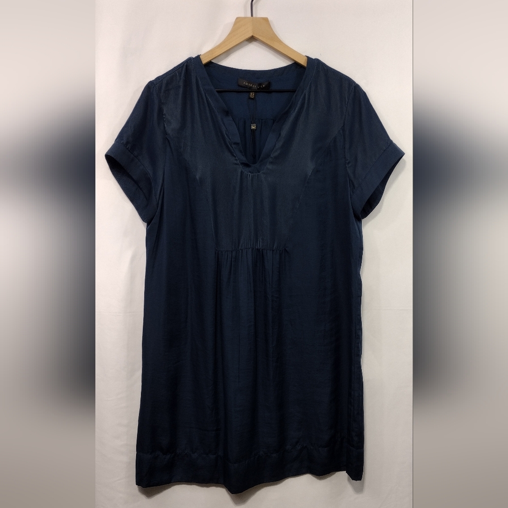 NWOT Forest Lily Casual Dress Blue Women's 8 Retro Comfy Beach Vacation